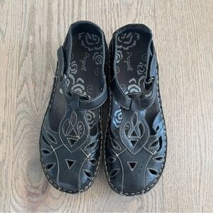Propet Black Jenna Leather Sandals Women’s 9.5 Medium Width Excellent Condition